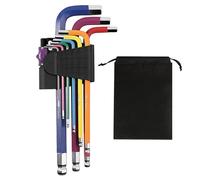MEMOFYND Jeu de clés Allen 1 pièce avec 1 sac non tissé, jeu de 9 clés Allen, clé Allen antidérapante, longue clé Allen à tête sphérique, convient pour le retrait de pièces, l'entretien du véhicule