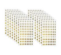 MEMOFYND Lot de 16 autocollants numériques brillants pour cartes de vœux, agendas, scrapbooking
