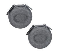 MEMOFYND Lot de 2 boîtes de rangement pour montres grises - En éponge - Avec mousqueton - Portable - Étanche - Convient pour la plupart des montres - Gris