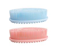 MEMOFYND Lot de 2 brosses exfoliantes en silicone pour le corps - Brosse de douche exfoliante en silicone - Nettoyage en profondeur