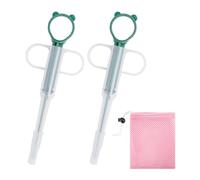 MEMOFYND Lot de 2 distributeurs de pilules pour animaux de compagnie avec 1 sac de rangement, distributeur de médicaments, seringue à pilules, éjecteur de pilules, distributeur de nourriture pour