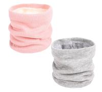 MEMOFYND Lot De 2 écharpes Tricotées D'hiver (Rose Et Gris), écharpe Pull Flocon De Neige Pour La Chaleur Du Cou, écharpe En Laine Mélangée, écharpe D'hiver Unisexe.