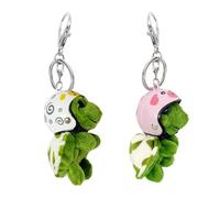 MEMOFYND Lot de 2 porte-clés en forme de tortue de moto - Pendentif en peluche - Décoration de tortue de dessin animé vert - Porte-clés personnalisé en forme de tortue en peluche, beige, M