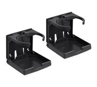 MEMOFYND Lot de 2 porte-gobelets de voiture, porte-gobelets réglables et pliables, noir