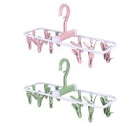 MEMOFYND Lot de 2 séchoirs à linge, cintres coupe-vent, cintres de sous-vêtements, cintres de voyage, cintres pliables pour chaussettes, sous-vêtements et petites pièces