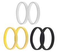 MEMOFYND Lot de 3 paires d'anneaux élastiques antidérapants pour chemise - Accessoire fixe à manches longues - Convient pour les hommes et les femmes (argent, noir, doré)