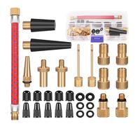 MEMOFYND Lot de 30 adaptateurs de valve de vélo, accessoires de vélo, valve de vélo, adaptateur de valve de voiture, tous les adaptateurs de valve de vélo, adaptateur de valve, adaptateur de pompe