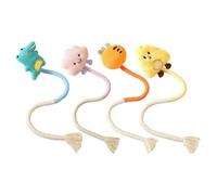 MEMOFYND Lot de 4 jouets pour chat, jouets en peluche de dessin animé, jouets à mâcher pour chat, jouets à mâcher, fournitures pour animaux de compagnie