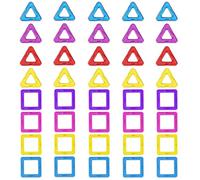 MEMOFYND Lot de 40 blocs de construction magnétiques - Jouets magnétiques de construction - Jouet magnétique éducatif - Jouet éducatif - Convient pour garçons et filles