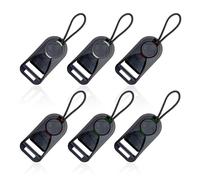 MEMOFYND Lot de 6 adaptateurs de sangle d'appareil photo, boucle de sangle d'appareil photo, adaptateur de cou et de bandoulière d'appareil photo, boucle à dégagement rapide, Noir rouge, gris noir,