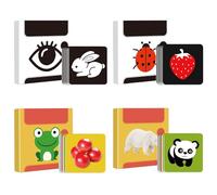 MEMOFYND Lot de 96 cartes pour bébé - Cartes à capteur de couleur noir et blanc - Haute définition - Aide les tout-petits à reconnaître les couleurs - Convient aux enfants âgés de 0 à 36 mois.