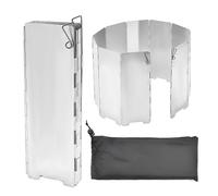 MEMOFYND Planche de 10 pare brise de camping avec 1 sac de rangement avec cordon de serrage, pliable pour l'extérieur, le camping, pare-brise léger, adapté pour le barbecue et la cuisine