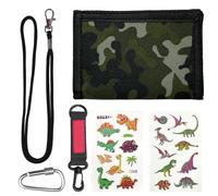 MEMOFYND Portefeuille camouflage 1 pièce pour enfants, équipé d'une boucle de randonnée, d'un bracelet et d'une corde de collier, poche anti-perte pour hommes, portefeuille zéro portefeuille, 30 % de