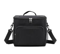 MEMOFYND Sac isotherme pour boîte à déjeuner 1 pièce, bandoulière réglable, taille extra large, sac à déjeuner de pique-nique, sac de transport anti-fuite et anti-refroidissement, réutilisable(noir)