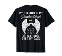 Mémoire commémorative My Stepdad is My Guardian Angel in Heaven T-Shirt