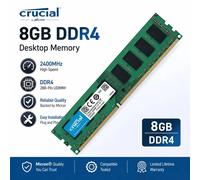Mémoire Crucial pour ordinateur de bureau RAM DDR4 16 Go 4 Go 8 Go 3200 MHz 2133 2400 2666 MHz DIMM 288 broches PC4-21300 25600 19200 17000 Non-ECC RAM PC