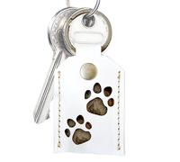 Mémoire d'animaux de compagnie | Association des clés de cheveux de 2,76 pouces | Cuir artificiel Commémore Pendant Robuste Robuste Pratique pour faire la navette des propriétaires de animaux