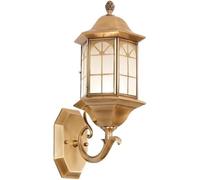 Mémoire de Mur créatrice Moderne H65 Copper Houseing Bracket avec givré Lanterne montée intérieure Lumière E27 Europe