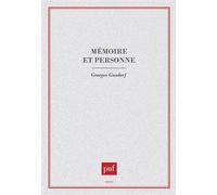 Mémoire et personne - Georges Gusdorf - Puf - relié - Livre