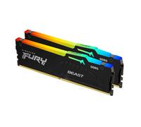 FURY Beast RGB - DDR5 - kit - 64 Go: 2 x 32 Go - DIMM 288 broches - 6000 MT/s / PC5-48000 - CL30 - 1.4 V - mémoire sans tampon - on-die ECC - noir