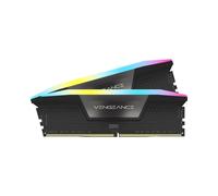 Mémoire PC CORSAIR VENGEANCE RGB D5 5200 16Go (2x8Go) DDR5 CL40 1,25V Blanc multicolore, profils AMD EXPO et Intel XMP