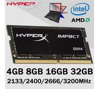 Mémoire pour ordinateur portable HyperX DDR4 DDR3 DDR3L RAM 16 Go 4 Go 32 Go 8 Go 3200 MHz 2400 2133 2666 MHz 1600 1866 1333 MHz PC3-12800 SODIMM NB RAM