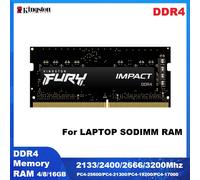 Mémoire pour ordinateur portable Kingston FURY Impact DDR4 Memoria SODIMM RAM 4 Go 8 Go 16 Go 2133 MHz 2400 MHz 2666 MHz 3200 MHz Sodimm PC4 RAM pour ordinateur portable