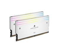 Mémoire RAM - CORSAIR - Dominator Titanium RGB DDR5 - 32GB 2x16GB DIMM - 7200MT/s - Intel XMP 3.0 - 1.45V - Blanc