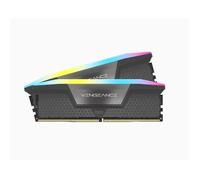 Mémoire RAM - CORSAIR - Vengeance RGB DDR5 - 32GB 2x16GB DIMM - 6000 MHz - 1,40V - Gris (CMH32GX5M2B6000Z30K)