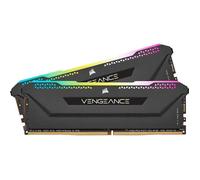 Mémoire RAM - CORSAIR - Vengeance RGB Pro SL DDR4 - 16GB 2x8GB DIMM - 3200 MHz - 1.35V - Noir (CMH16GX4M2E3200C)
