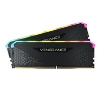 Mémoire RAM - CORSAIR - Vengeance RGB RS - DDR4 - 16GB 2x8GB DIMM - 3200 MHz - 1.35V - Noir (CMG16GX4M2E3200C16)