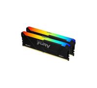 Kingston FURY Beast RGB - DDR4 - kit - 16 Go: 2 x 8 Go - DIMM 288 broches - 3600 MT/s / PC4-28800 - CL17 - 1.35 V - mémoire sans tampon - non ECC - noir Noir G