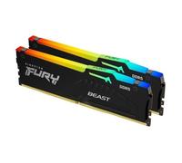Mémoire RAM - KINGSTON - FURY Beast - RGB - 32 Go (2 x 16 Go) - DDR5 - 5600 Mhz CL40 - (KF556C40BBAK2-32)
