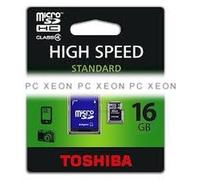 Mémoire Toshiba SDHC 16GB Classe 4 SDHC SD-K16GJ(6