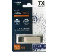 Mémoire USB 3.0 Micro + Typec 16 Go.