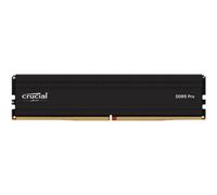 Mémoire gamer - CRUCIAL Pro OC - CP16G64C32U5B - 16 Go DDR5-6400 UDIMM - CL32 avec dissipateur thermique - Noir