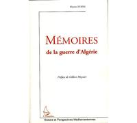 Mémoires de la guerre d'Algérie - Martin Evans - L'harmattan - broché - Récit