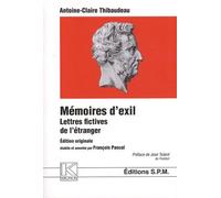 Mémoires D'exil - Lettres Fictives De L'étranger