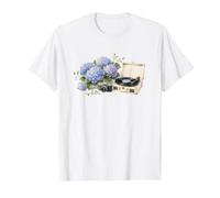 Mémoires d'hortensia et de Vinyle T-Shirt Graphique avec Valeur, Homme, Blanc, M