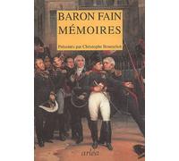 Mémoires du Baron Fain