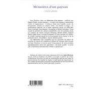 Mémoires d'un paysan (1925-2009) - Jean Pinchon - L'harmattan - broché - Monographie