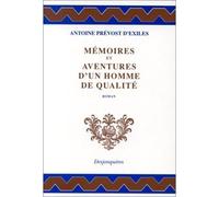 Memoires et aventures d'un homme de qualite - Abbé Prévost - Desjonqueres - broché - Livre