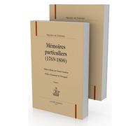 Mémoires particuliers (1769-1800). 2 volumes - Hippolyte de Chamisso - Honore Champion - broché - Essai