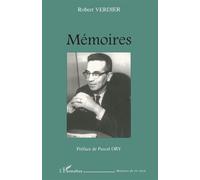 Mémoires - Robert Verdier - L'harmattan - broché - Récit
