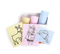 Memoking T02/M02L/Q02E/M02/M02X Papier Thermique Rose/Jaune/Bleu - 5 ans non Collant 53mmx6.5m Papier Thermique pour Journal, Photo, Textes, Apprentissage, Bricolage, Mémos, d'étude et plus,3 Rouleaux