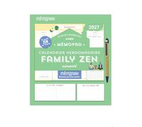 Mémopad calendrier hebdomadaire aimanté 2027 Family zen 12 mois