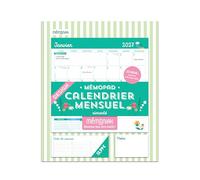 Mémopad calendrier mensuel aimanté 2027 - Design janvier - décembre 2027 12 mois