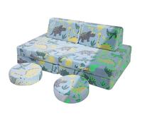 MeMoreCool Canapé de jeu pour enfants - Fauteuil modulaire pour enfants pour salle de jeux - 8 pièces - Dépliable - Kit de jeu - Canapé pour enfant avec fonction couchage - Pour fille et garçon