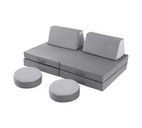 MeMoreCool Canapé-jeu pour enfants, Canapé modulaire en forme de fauteuil pour coin doudou de la chambre des enfants, Canapé-lit, Ensemble de canapé pour enfants en 8 pièces, Canapé en mousse avec