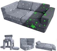 MeMoreCool Canapé-lit pour enfants, canapé en mousse avec blocs doux, canapé de jeu Fancy pour un terrain de jeu intérieur passionnant pour la chambre des enfants, coin douillet idéal pour les enfants